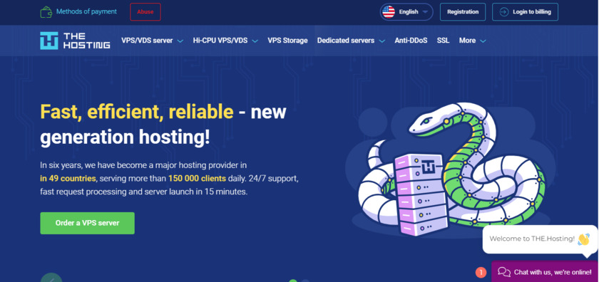 The Hosting Landing Page