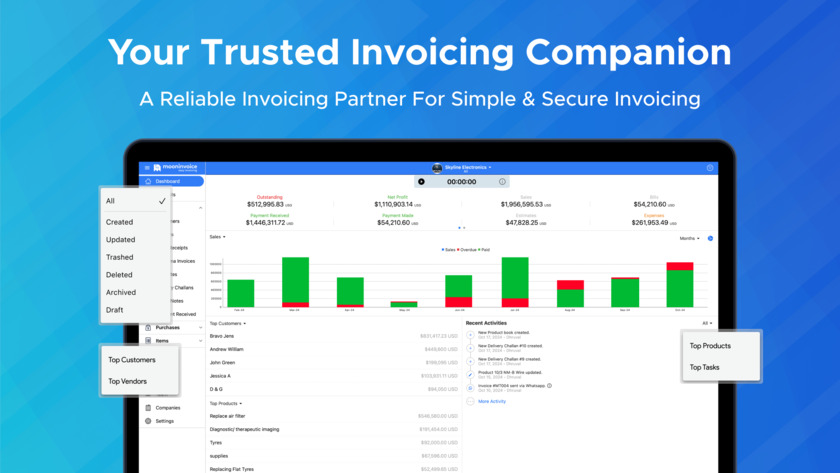 Moon Invoice Landing Page