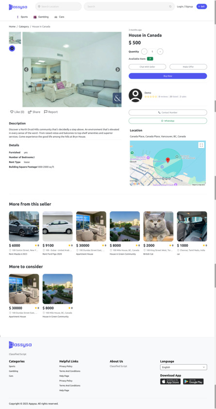 Classysa by Appysa  Classysa - Classified ads script/software product detail page - Appysa Technologies