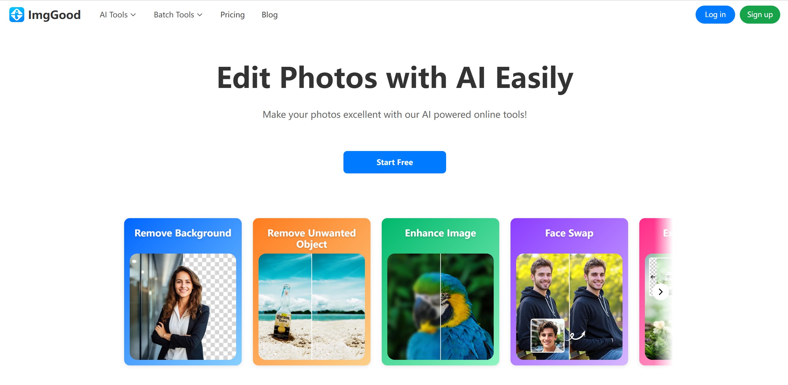 ImgGood Landing page