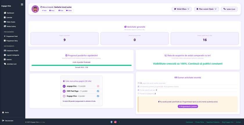 Engage Hive Engage Hive Auto Poster Dashboard