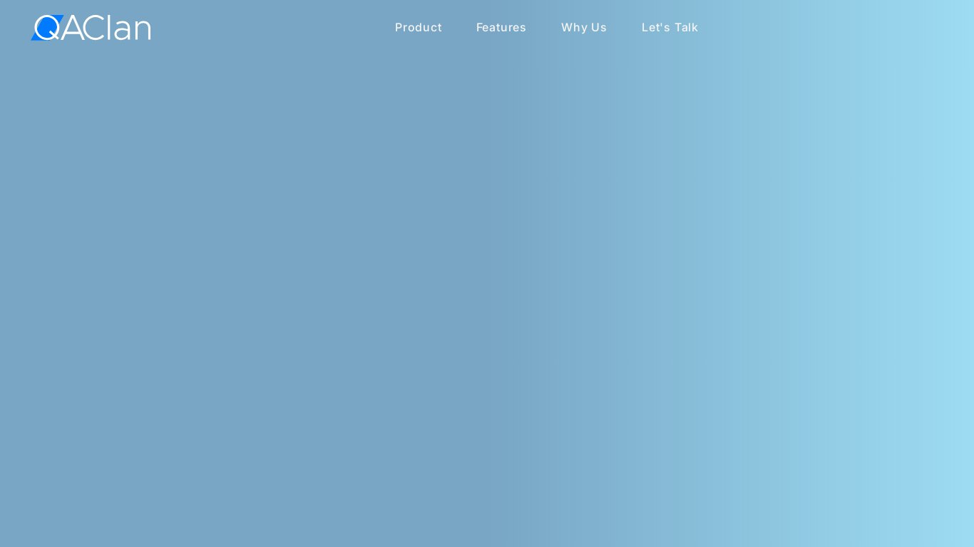 QAClan Landing page