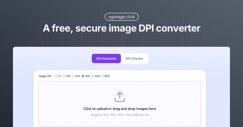 ImageDPI.org Landing Page