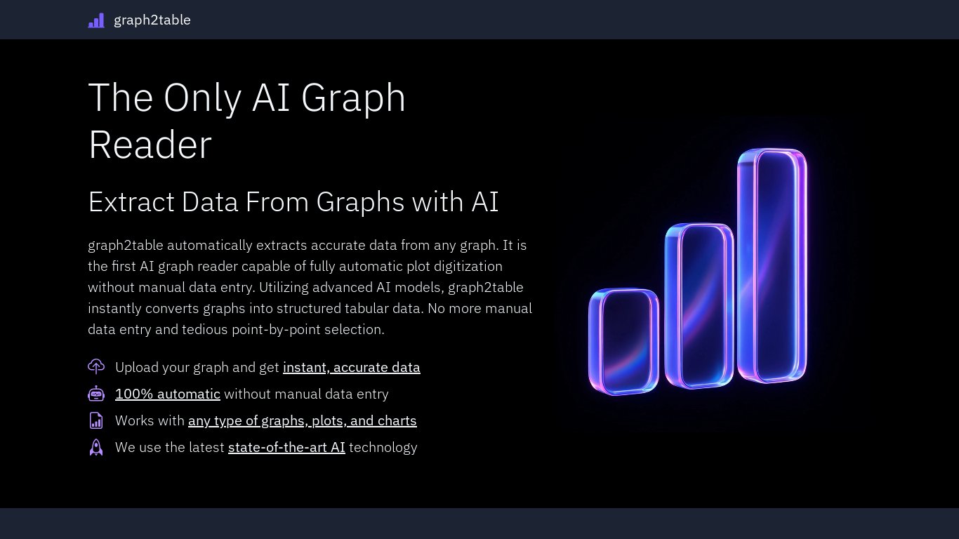 graph2table Landing page