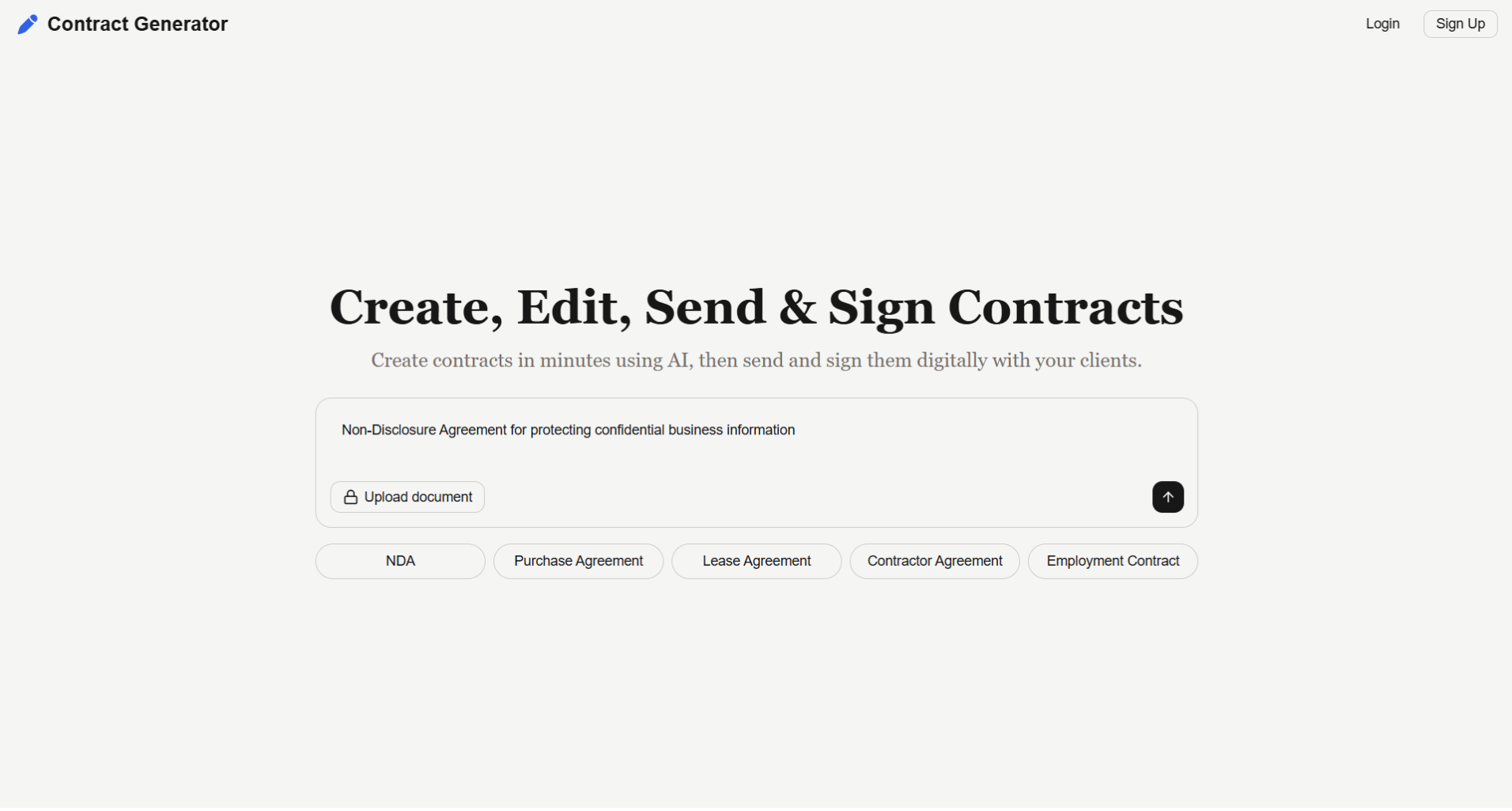 Contractgenerator.io Generate Any Contract