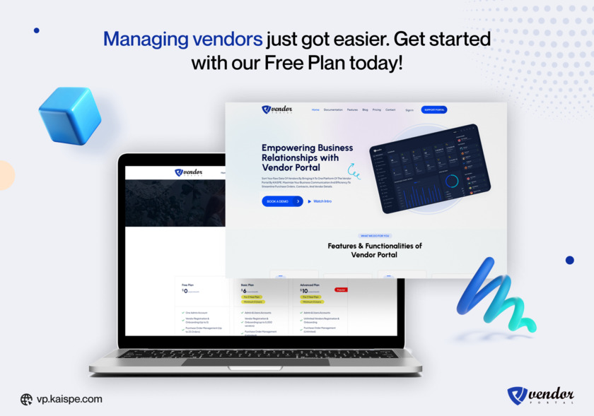 KAISPE Vendor Portal Landing Page