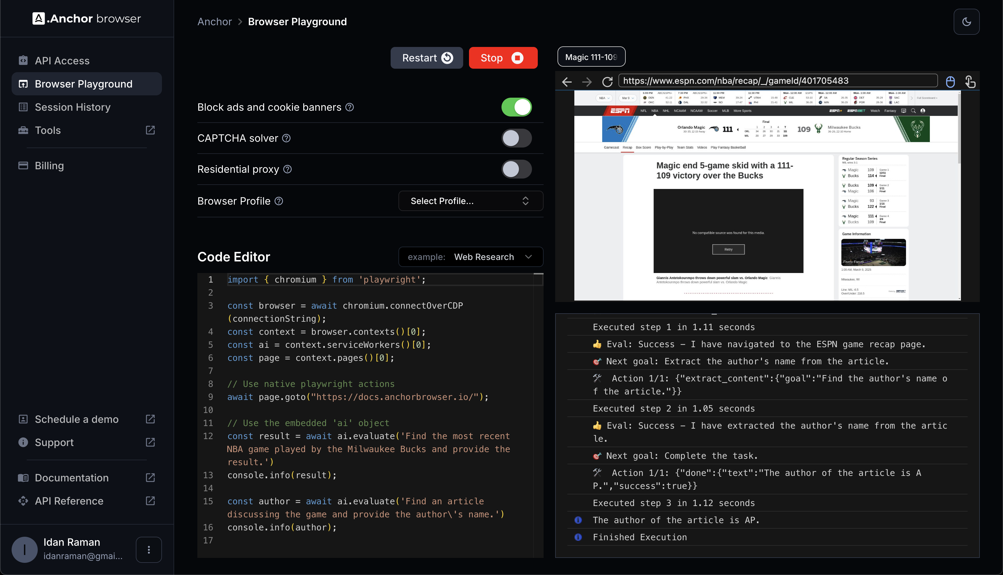 Anchor Browser 