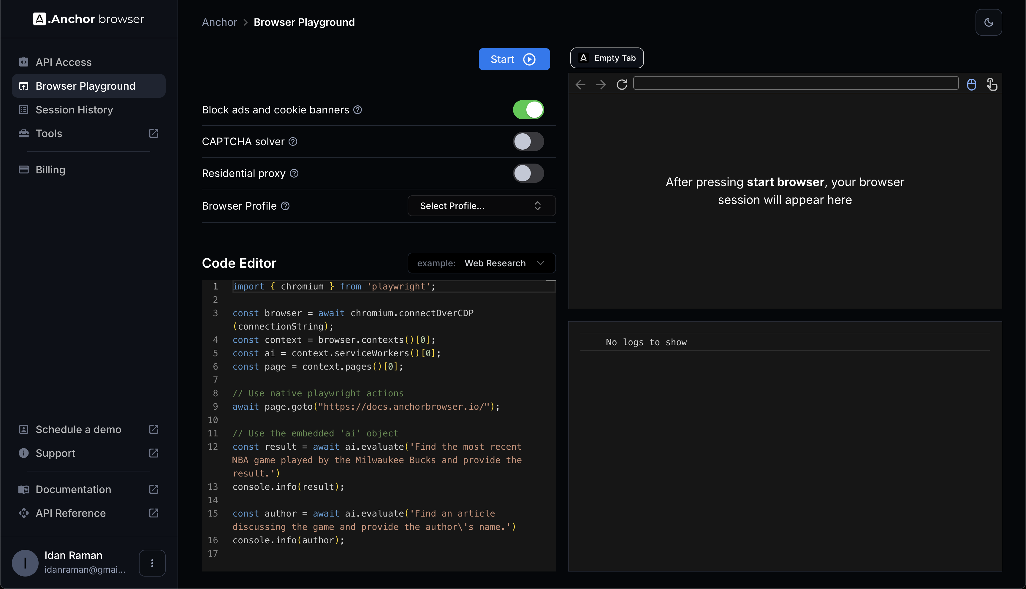 Anchor Browser 