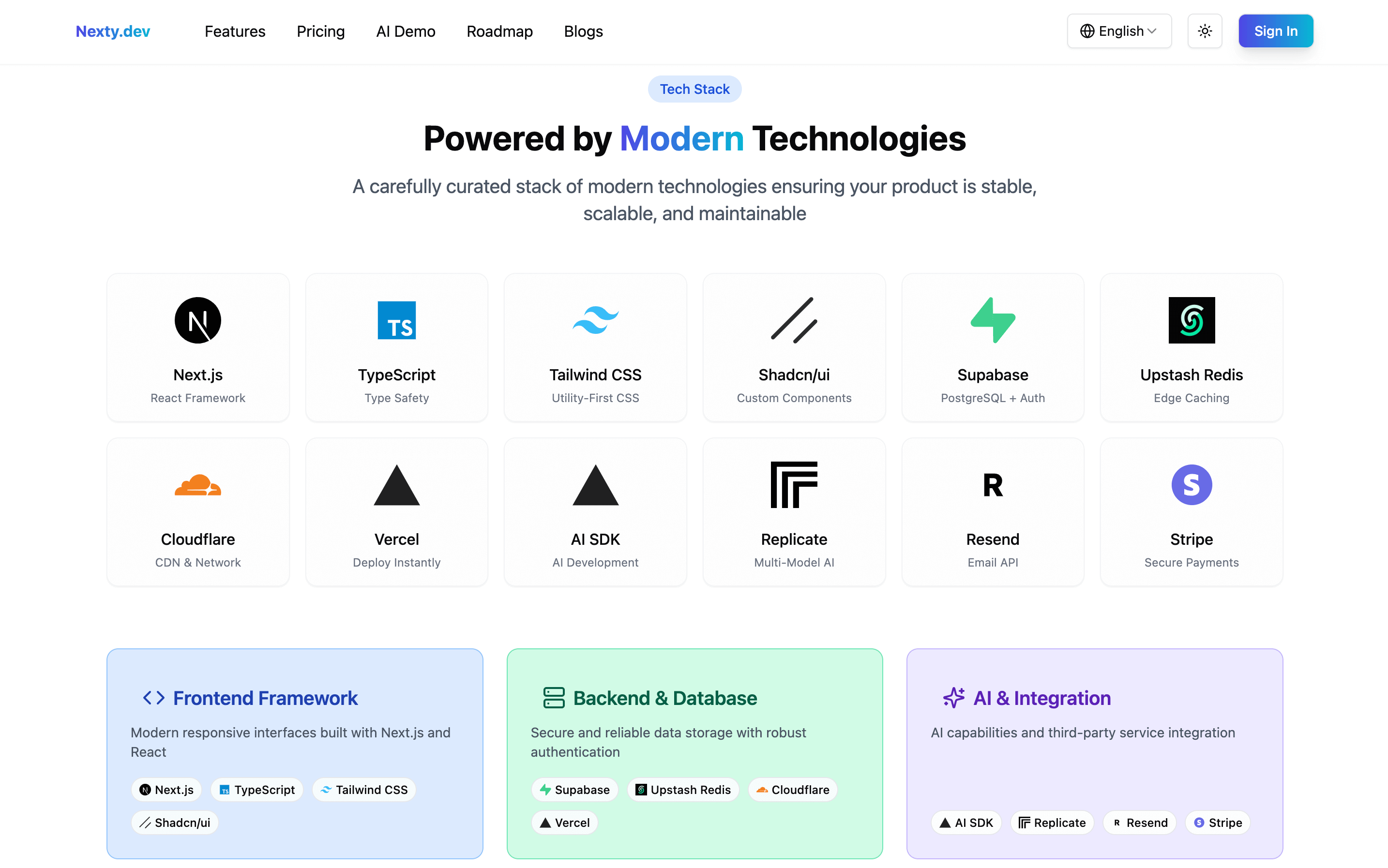 Nexty.dev Nexty.dev - Tech Stack