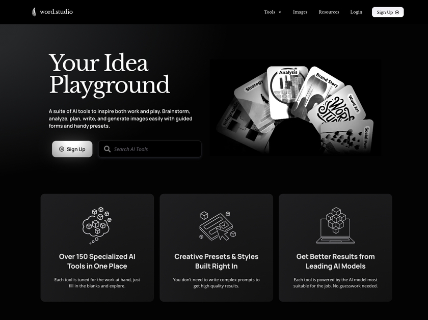 Word.Studio Landing Page