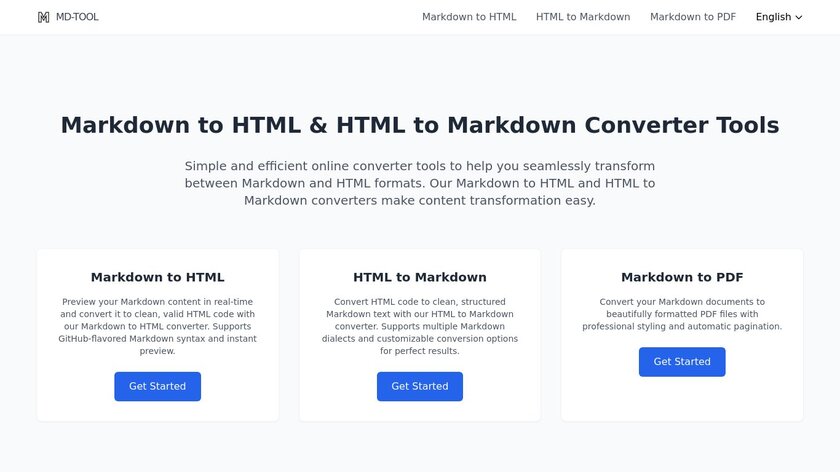 MD-TOOL Landing Page
