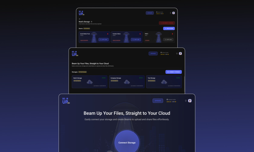 BeamUp Landing Page
