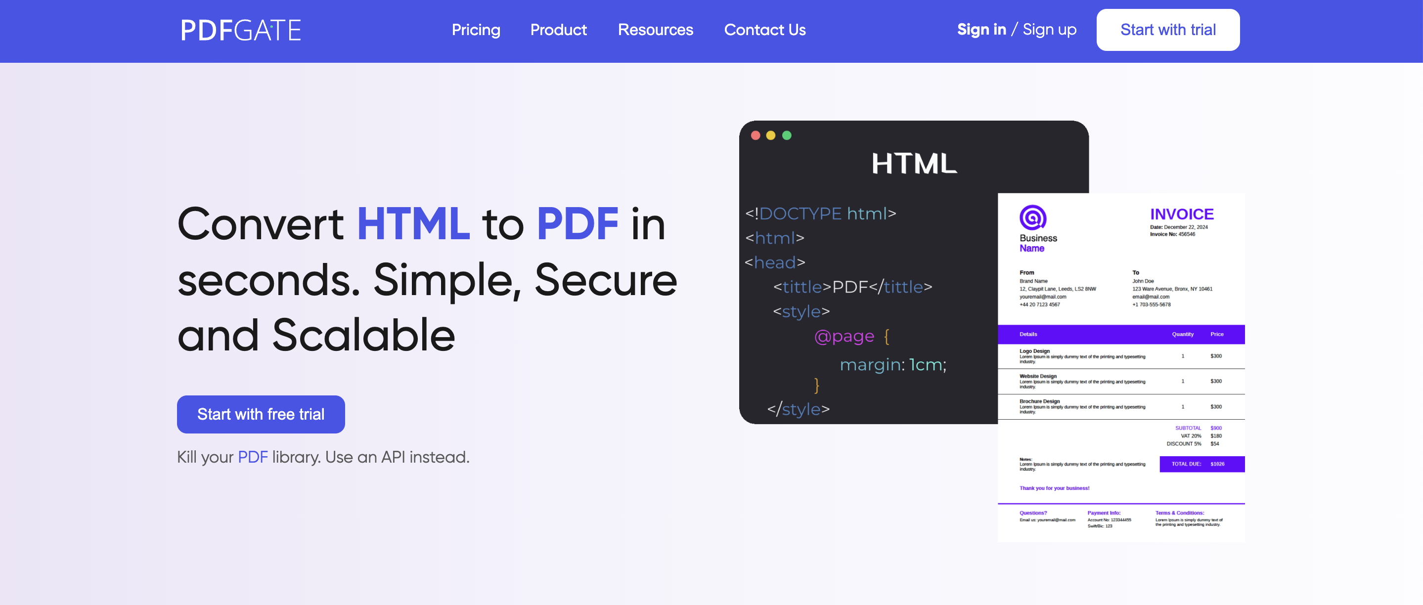 PDFGate PDFGate home page