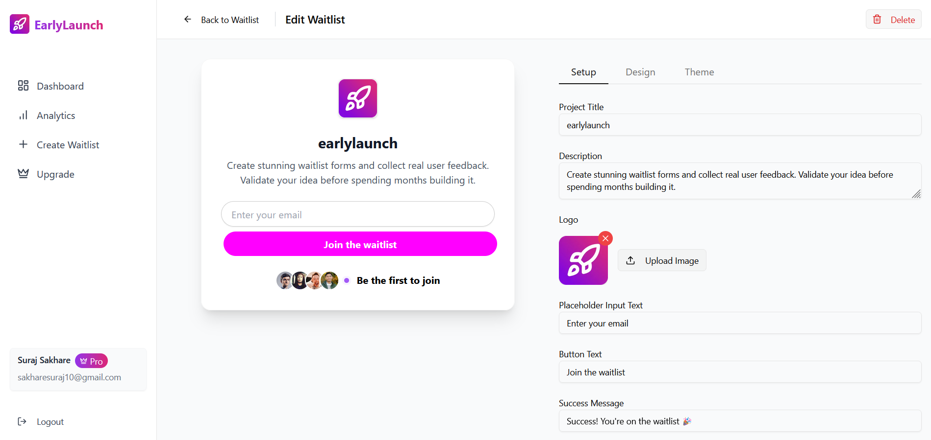 EarlyLaunch.xyz editor