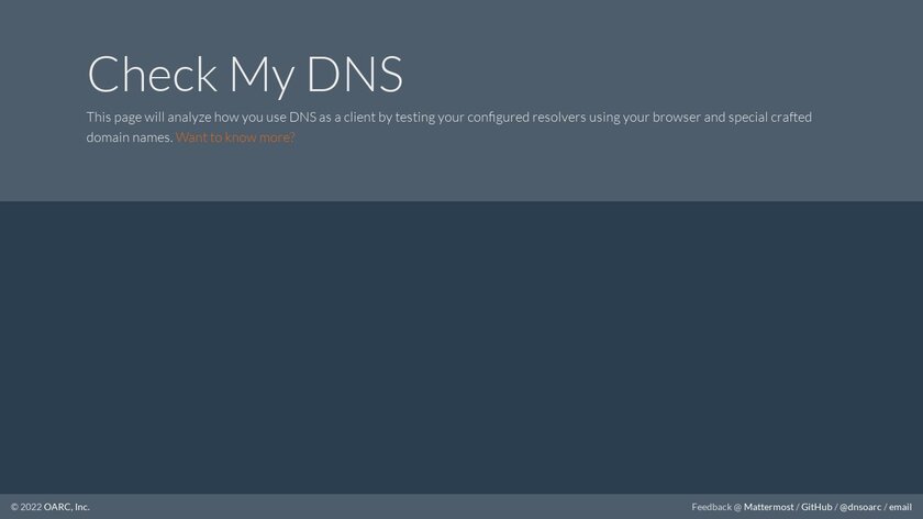Check My DNS Landing Page