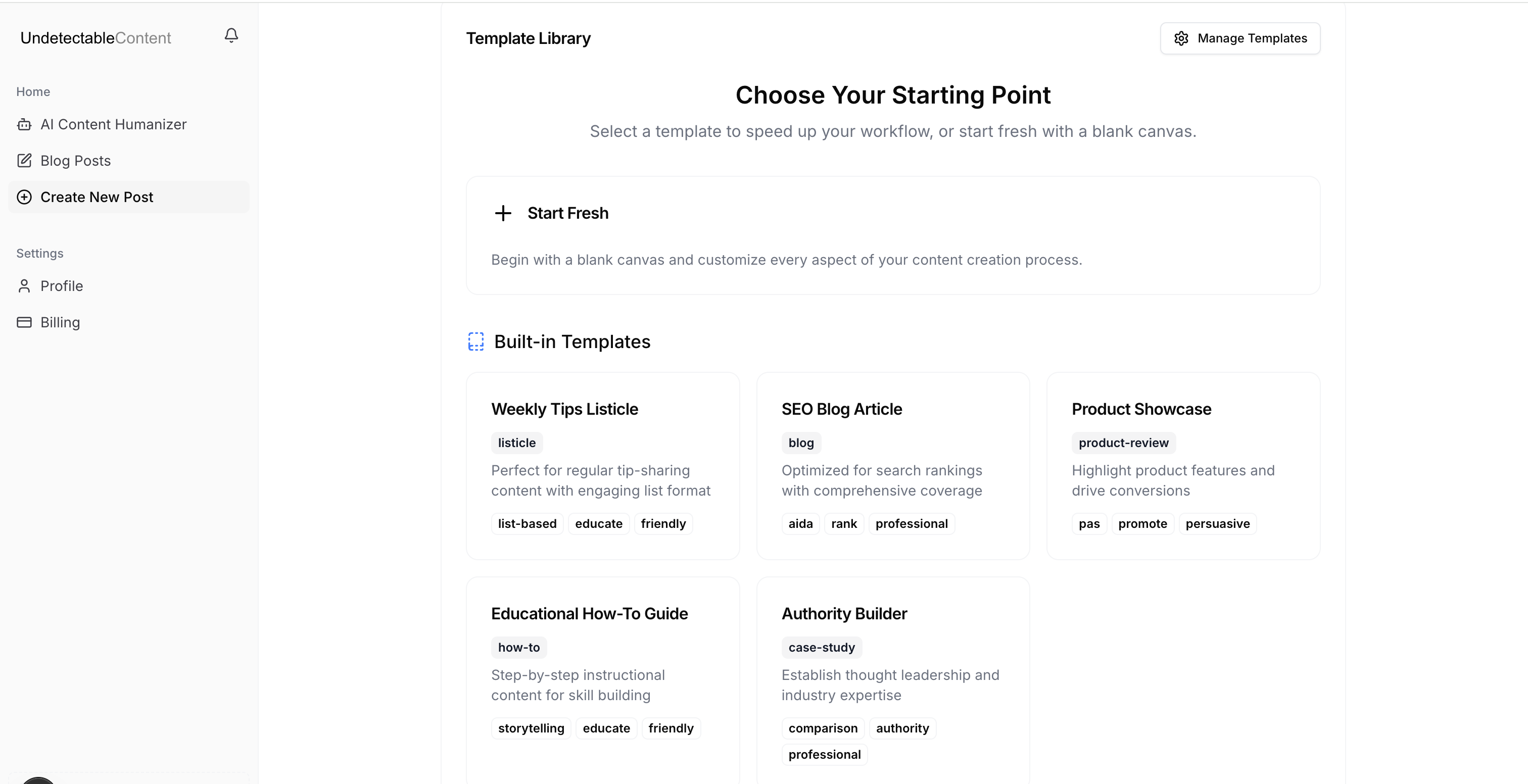 Undetectable Content AI Writer