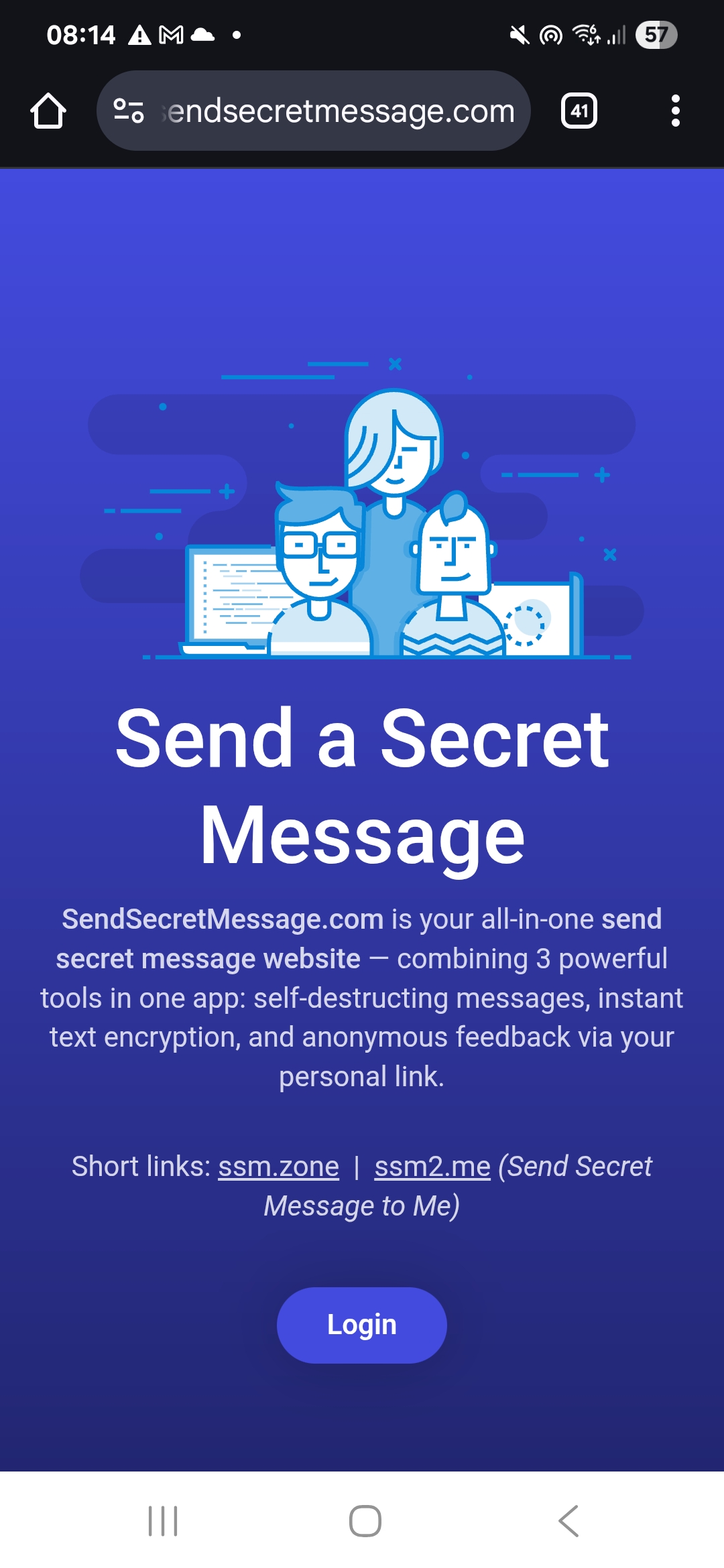 Send Secret Message Hero shot