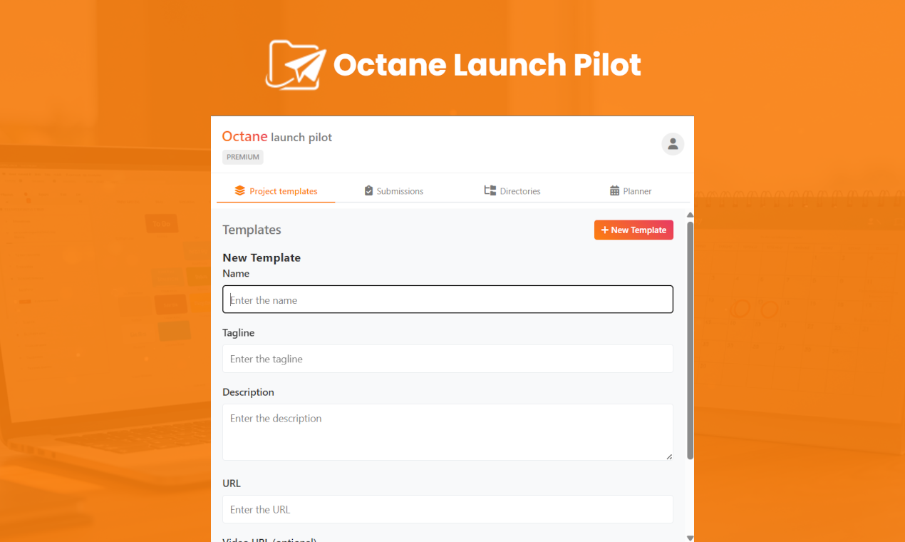 Octane Launch Pilot Extension window
