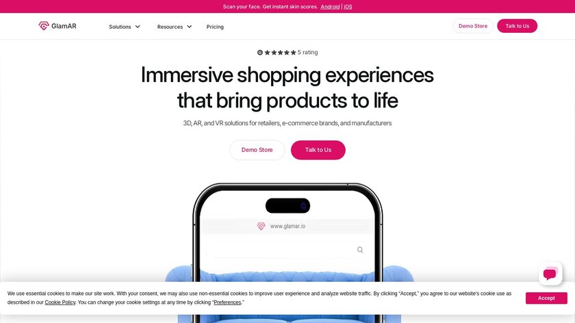 GlamAR Landing Page