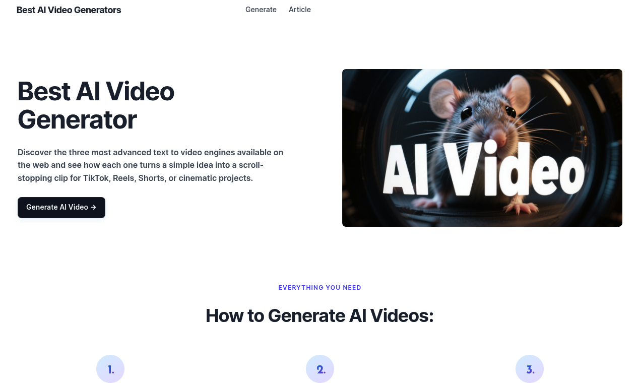 bestAIvideogenerator.AI 