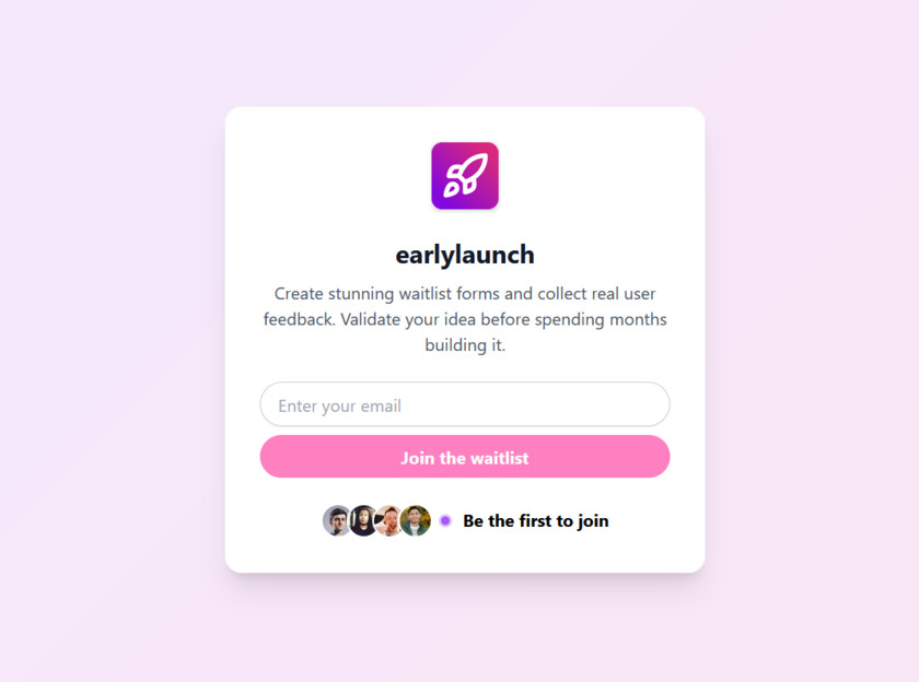EarlyLaunch.xyz Landing Page