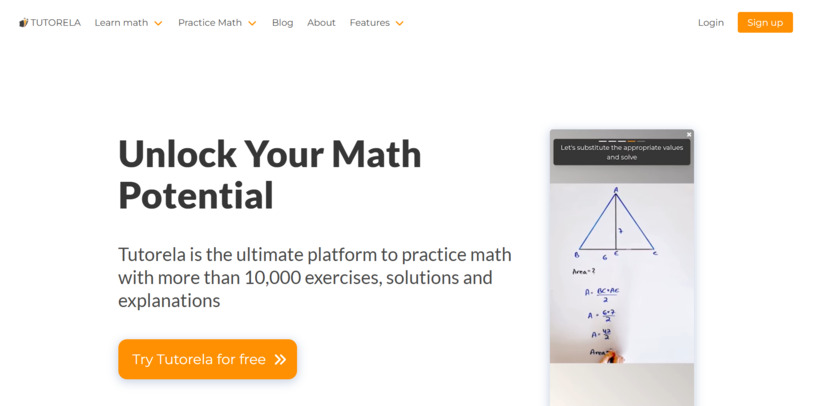 Tutorela Landing Page