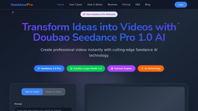 Seedance Pro Landing Page