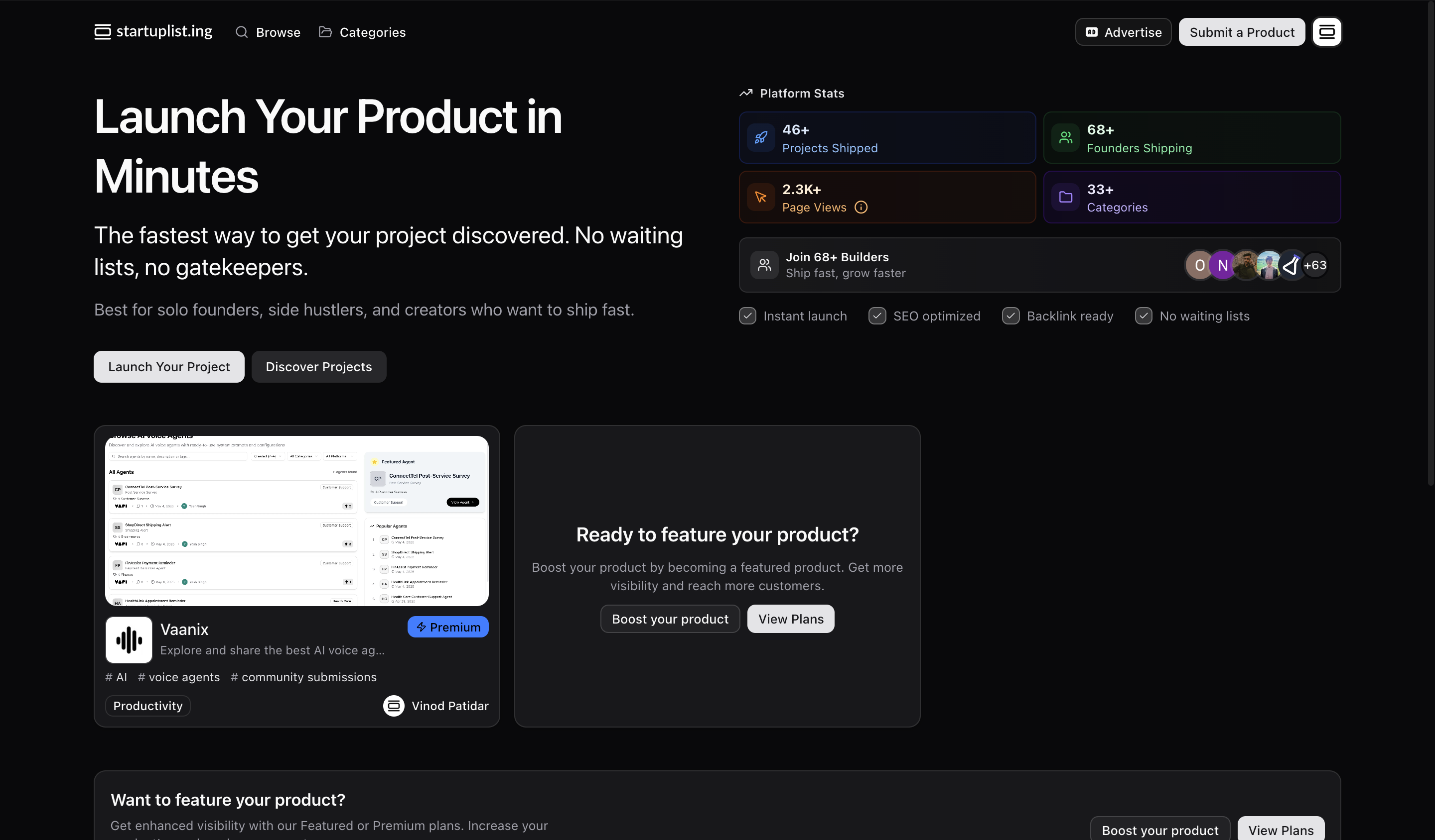 Startup Listing 