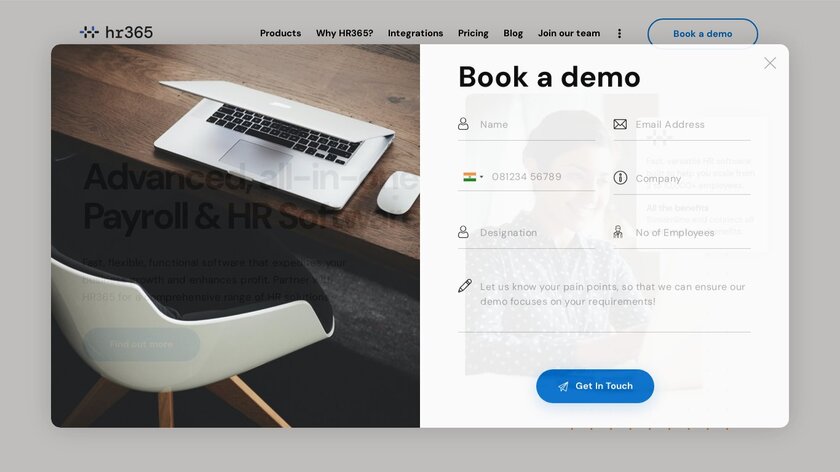 HR365 Landing Page