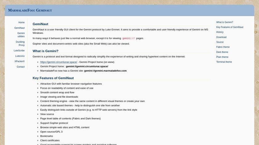 GemiNaut Landing Page
