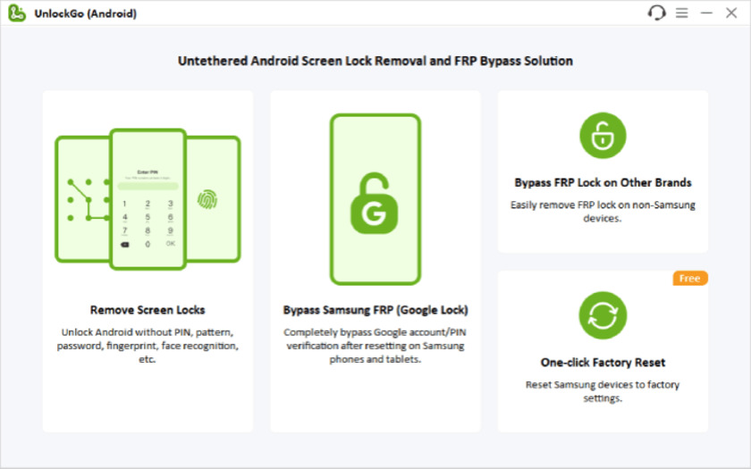 iToolab UnlockGo (Android) Landing Page