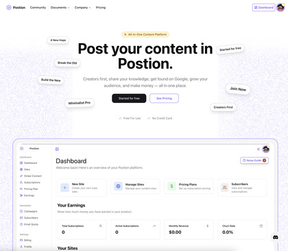 Postion.app screenshot