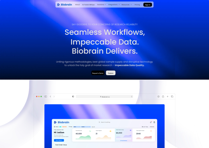 BioBrain.io Landing Page