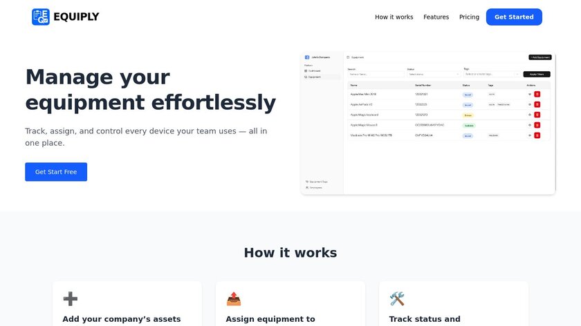 Equiply Landing Page