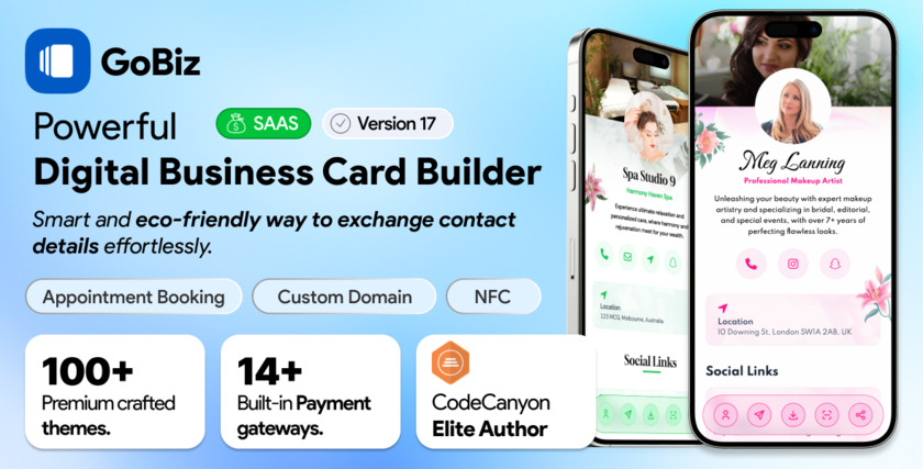 GoBiz vCard SaaS GoBiz vCard SaaS Digital Business Card Builder