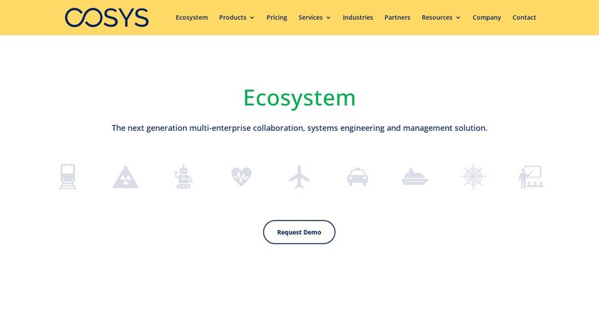 Ecosystem by Cosys Landing Page
