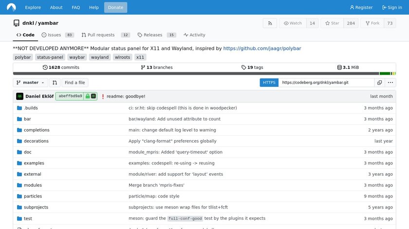 Yambar Landing Page