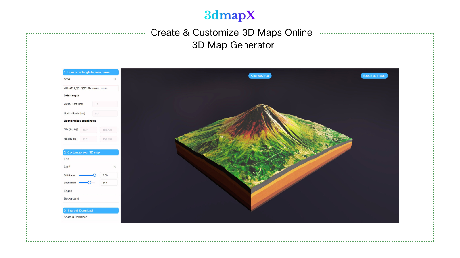 3dmapX 3D Map Generator