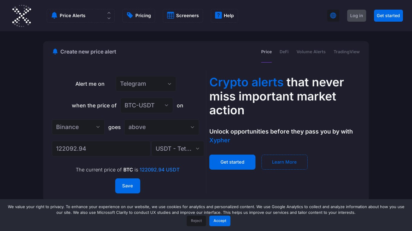 Xypher.io Landing page
