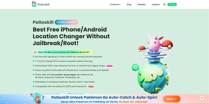 PoGoskill Landing Page