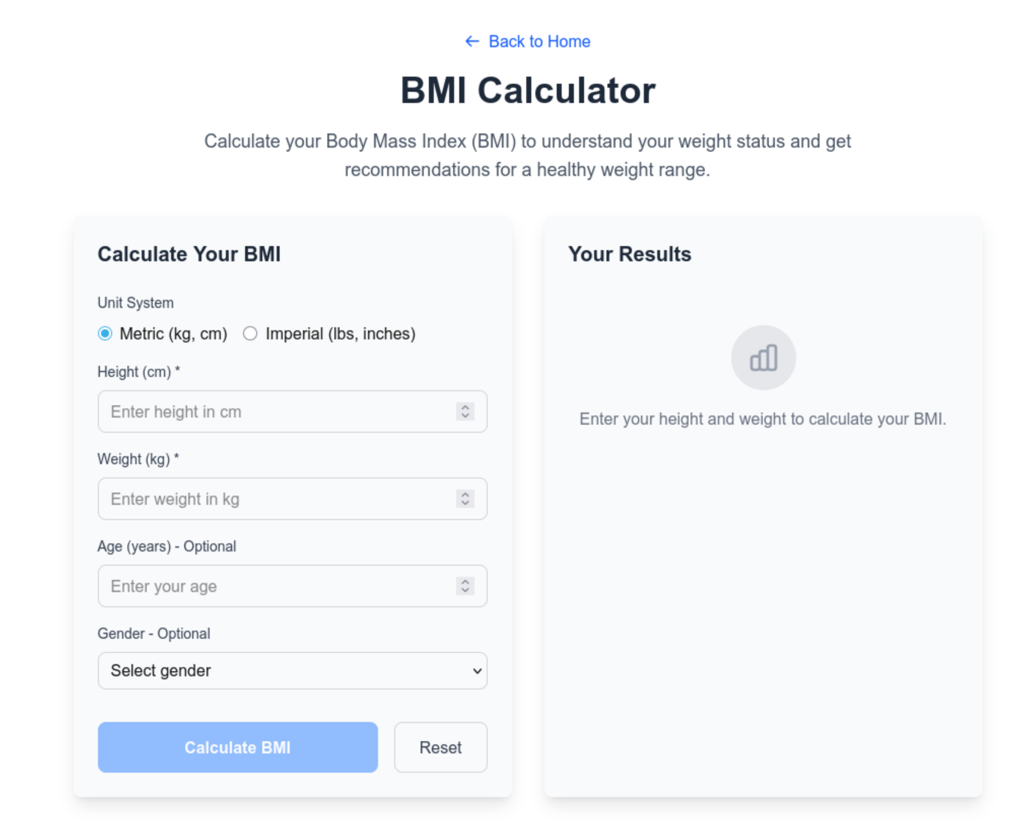 Calc9 bmi calculator