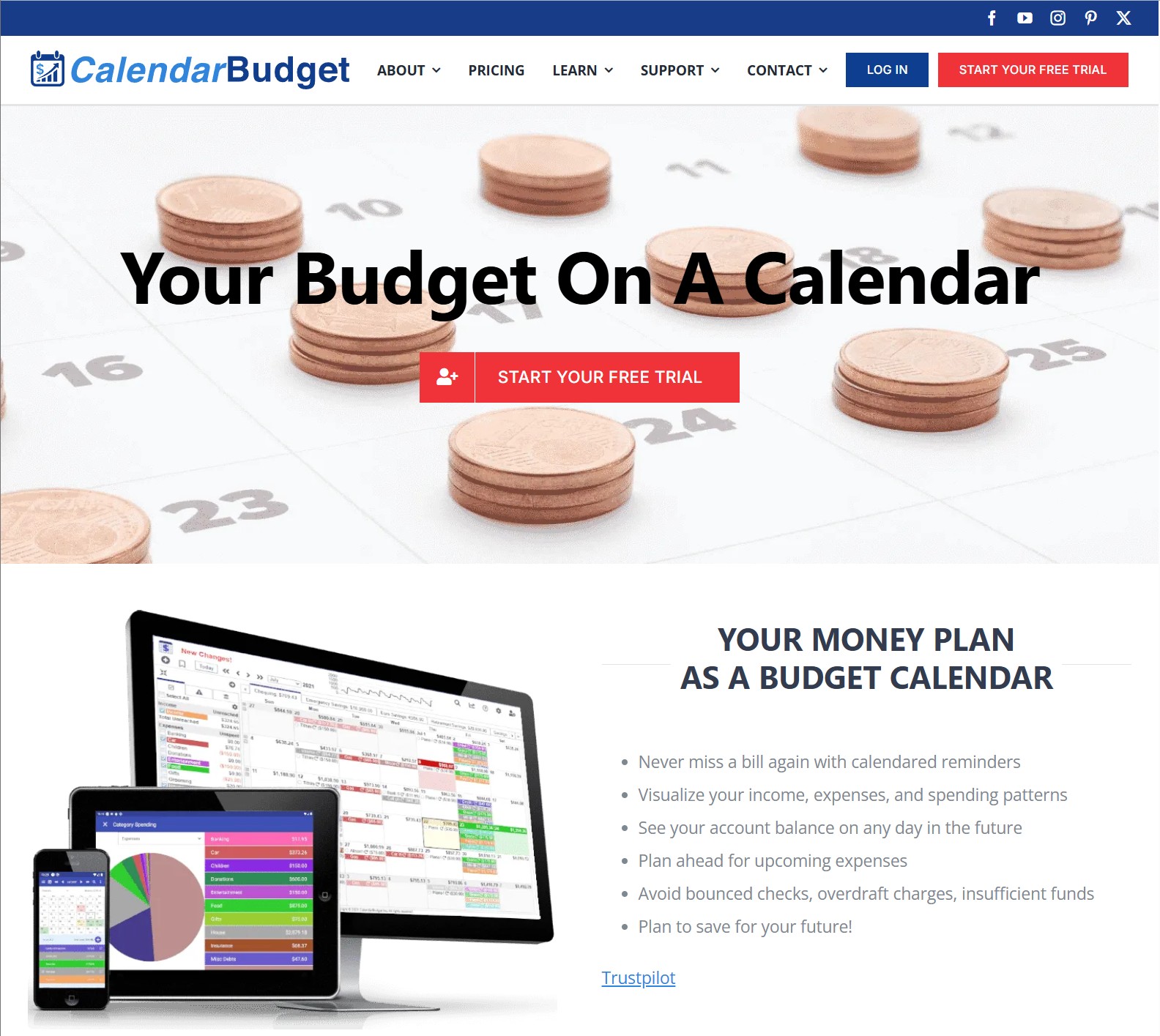 CalendarBudget Home Page