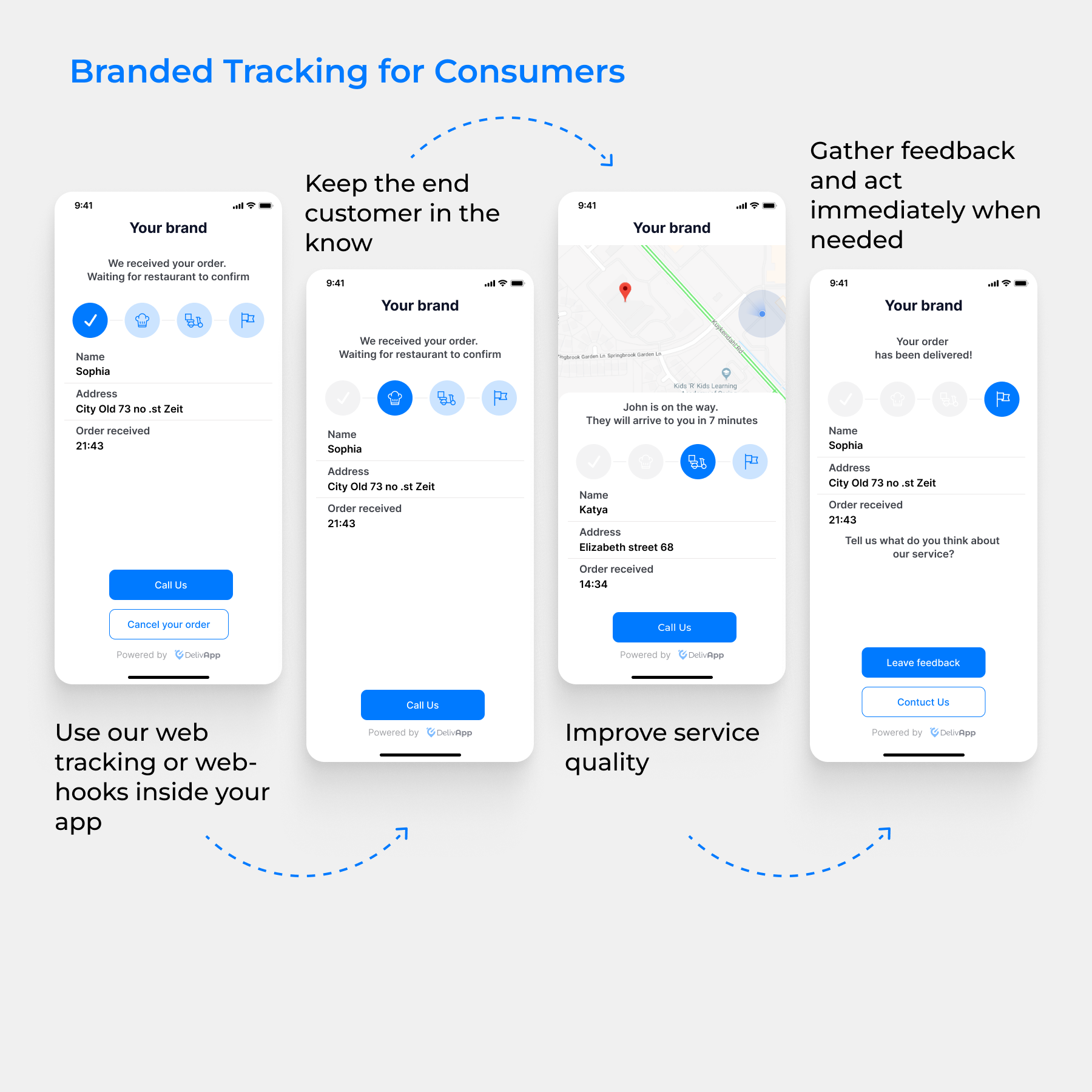DelivApp Tracking Link