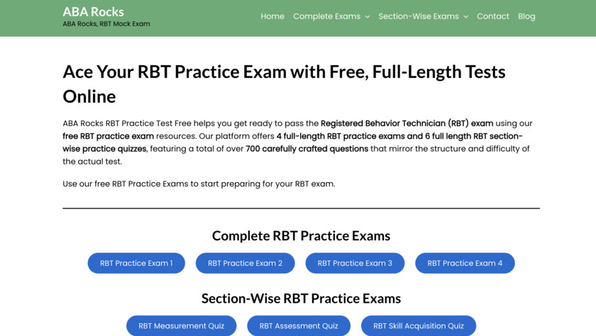 ABA Rocks Landing Page
