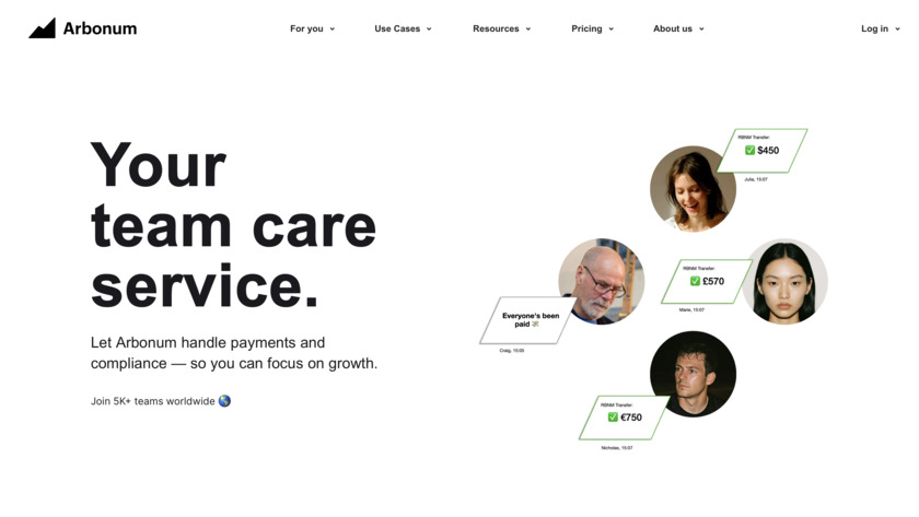 Arbonum Landing Page