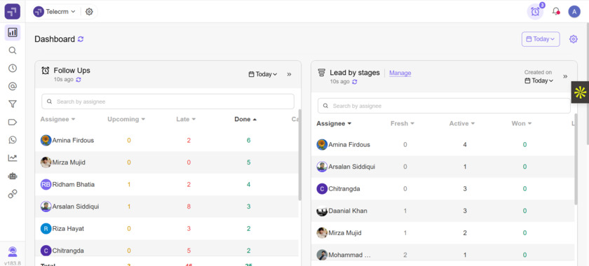 Telecrm Dashboard