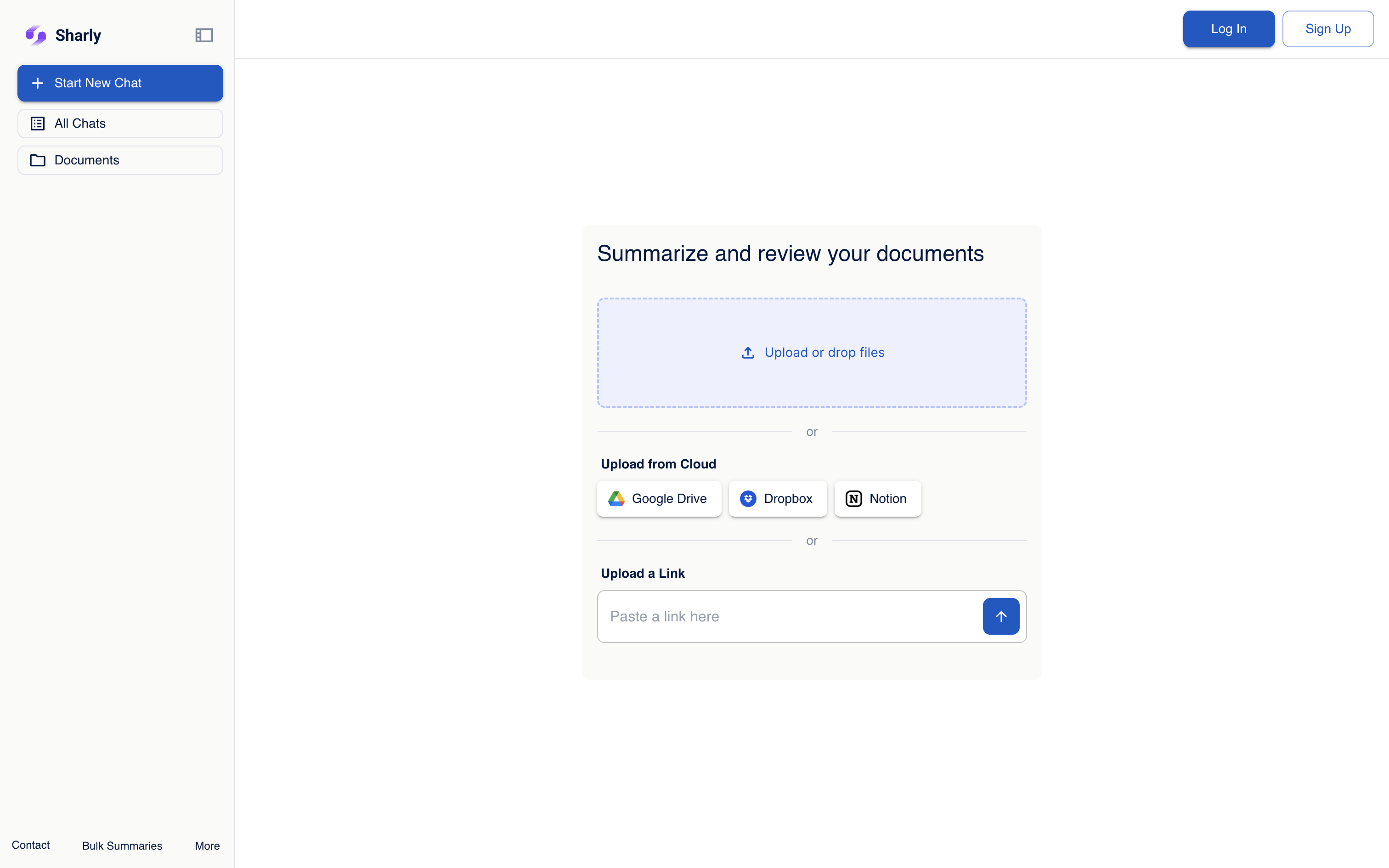 Sharly AI Sharly landing page app