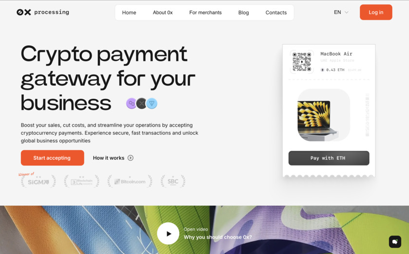 0xProcessing Landing Page