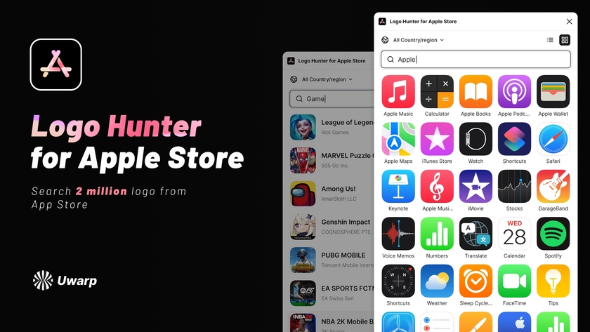 Uwarp Logo Hunter Landing Page