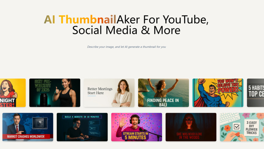 AIthumbnAIl.online Landing Page